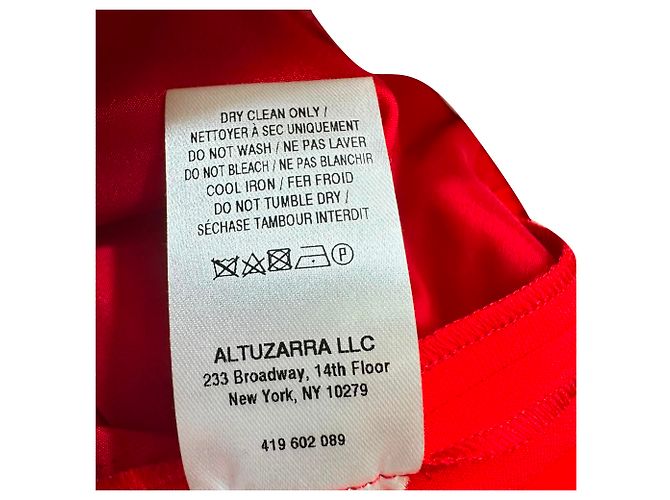 Pantalones de pierna recta Altuzarra en triacetato rojo - vista 5