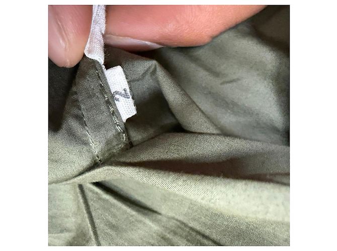 Robe courte à volants et manches bouffantes Ulla Johnson en coton olive Vert Vert olive - vue 8