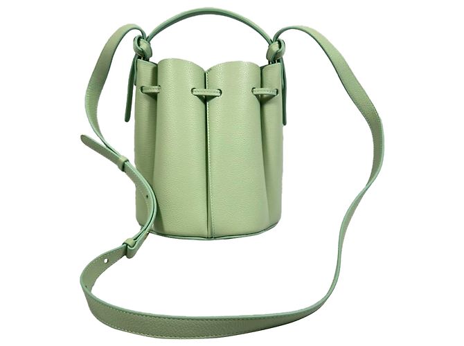 Polène Mini borsa Numero Huit di Polene in pelle verde - vista 2