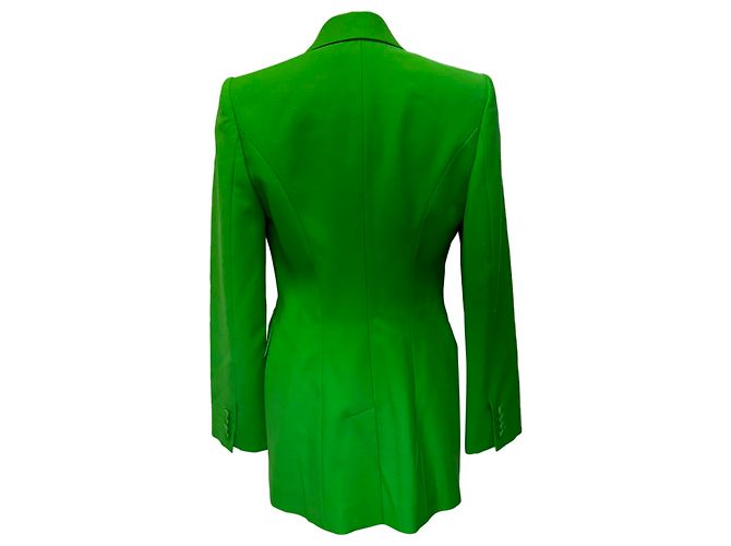 Alexander McQueen Double-Breasted Blazer and Trousers in Green Wool - view 3