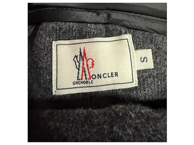 Chaqueta Moncler Grenoble con paneles con cremallera en lana gris - vista 4