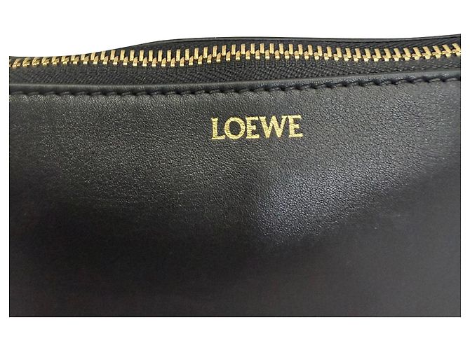 Pochette Loewe T-Knot in pelle nera Nero - vista 2