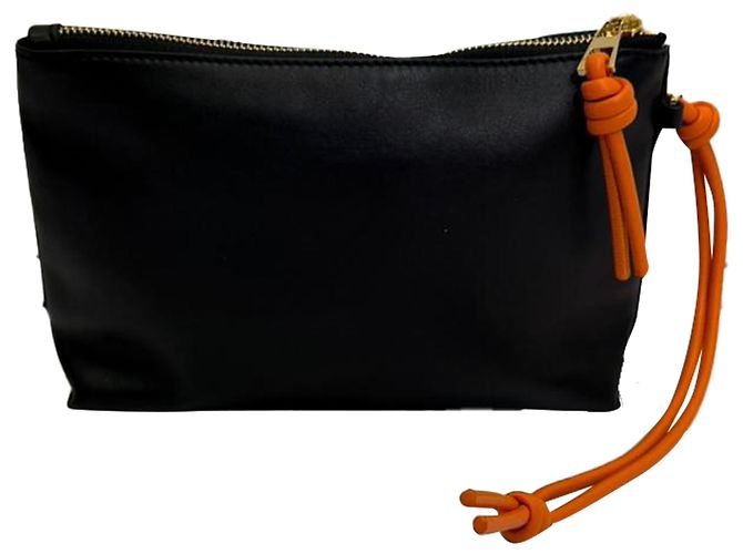Pochette Loewe T-Knot in pelle nera Nero - vista 3