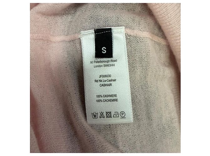 Suéter Joseph de punto de cuello redondo en cachemira rosa - vista 5