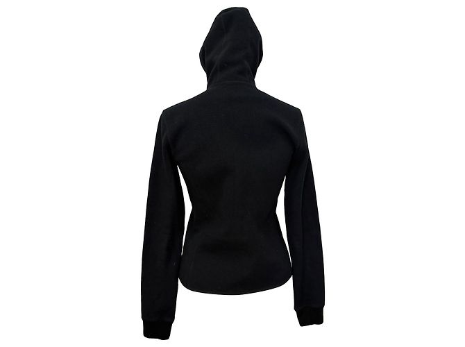 Giacca con cappuccio in pile con zip Prada in poliestere nero - vista 3