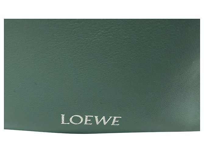 Borsa Pebble Pouch di Loewe in pelle di vitello verde - vista 2