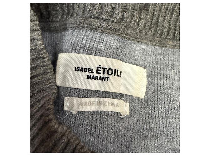 Kelaya Pullover mit Puffärmeln aus grauer Baumwolle Isabel Marant Etoile - Ansicht 4