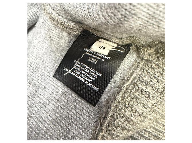 Kelaya Pullover mit Puffärmeln aus grauer Baumwolle Isabel Marant Etoile - Ansicht 5