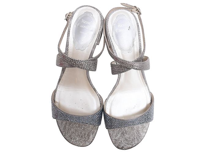 Rene Caovilla Sandali René Caovilla impreziosati da cristalli in Silver Crystal Argento - vista 5