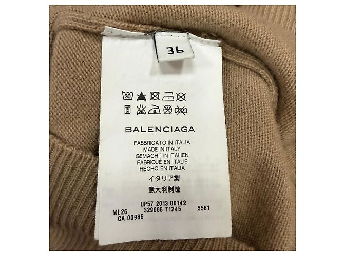 Balenciaga Strick-Top mit Neckholder und Punktmuster aus brauner Wolle Rot - Ansicht 5