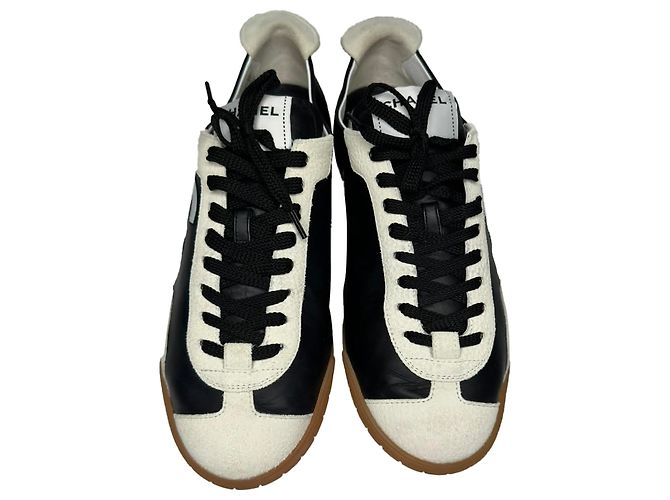 Timeless Sneakers Chanel con logo Interlocking CC in pelle nera Nero - vista 5