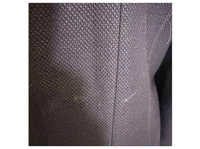 Timeless Chanel Gold Button Jacket in Navy Blue Wool - view 4