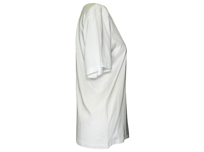 Camiseta asimétrica drapeada Victoria Beckham en algodón blanco - vista 2