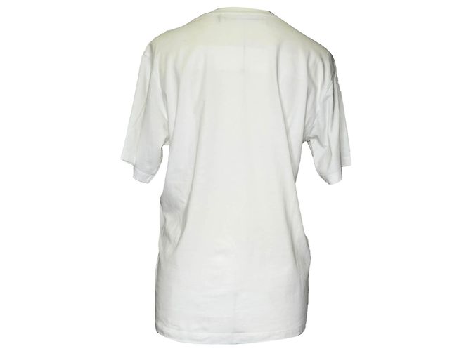 Camiseta asimétrica drapeada Victoria Beckham en algodón blanco - vista 3