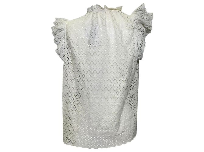 Top bordado Grace de Ulla Johnson en algodón blanco - vista 2