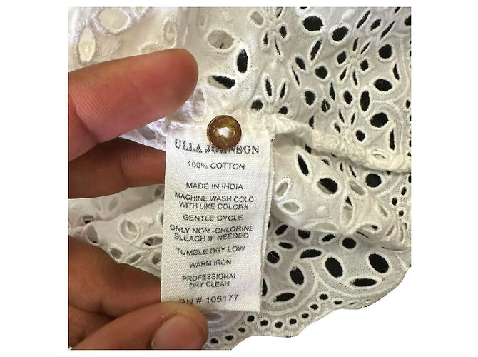 Top bordado Grace de Ulla Johnson en algodón blanco - vista 6