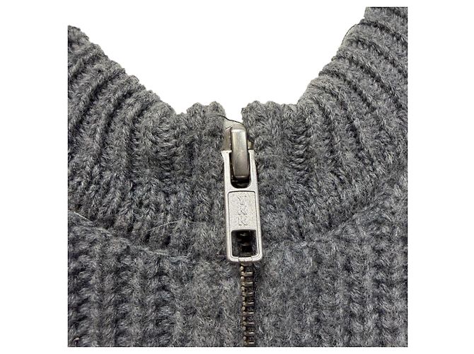 Suéter con cremallera Randy en lana merino gris Isabel Marant - vista 2