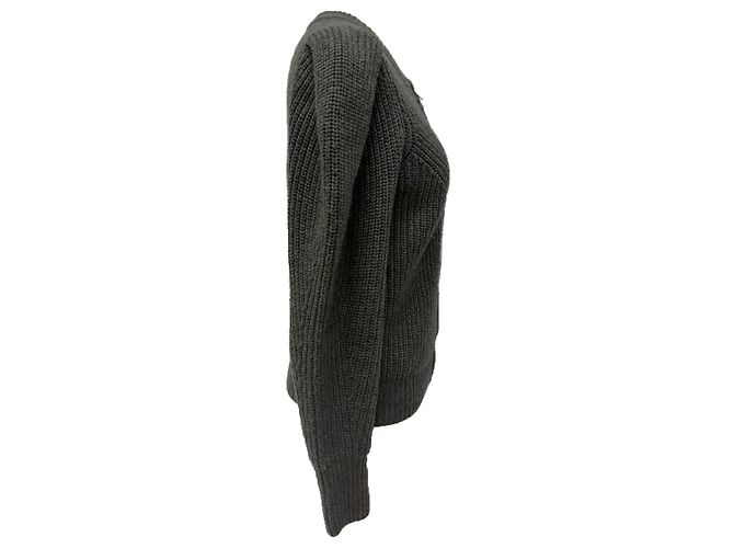 Suéter con cremallera Randy en lana merino gris Isabel Marant - vista 3