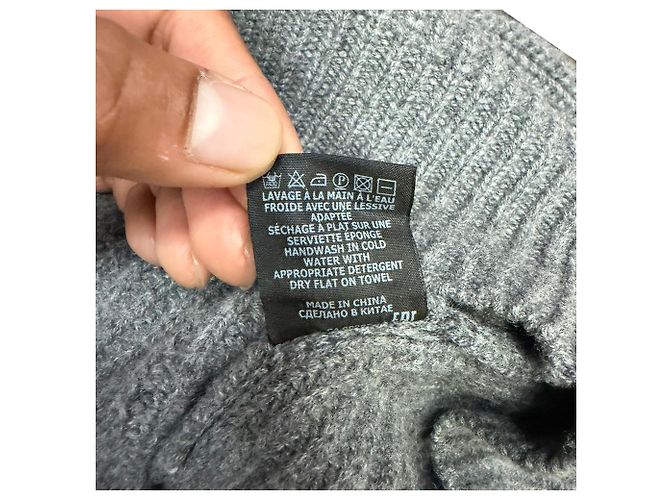 Suéter con cremallera Randy en lana merino gris Isabel Marant - vista 8