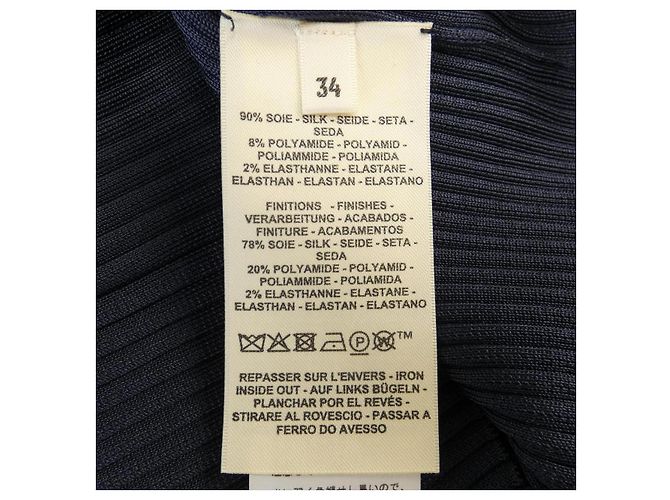 Hermès Hermes Wollstrickjacke Blau Marineblau - Ansicht 3