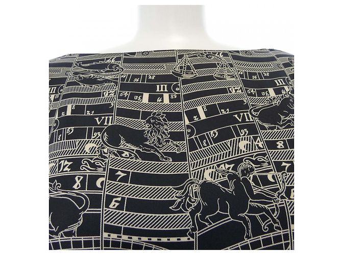 Hermès Vestido de seda Twillaine Hermes Negro - vista 5
