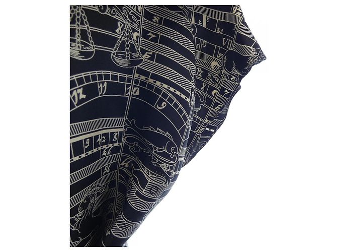 Hermès Vestido de seda Twillaine Hermes Negro - vista 6