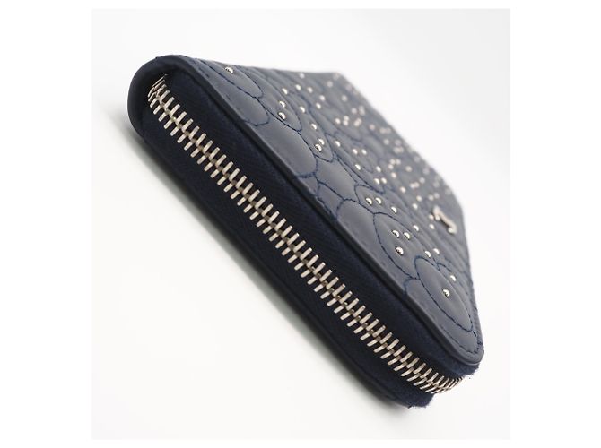 Chanel Camellia Long Wallet aus Navy-Lammleder Marineblau - Ansicht 7
