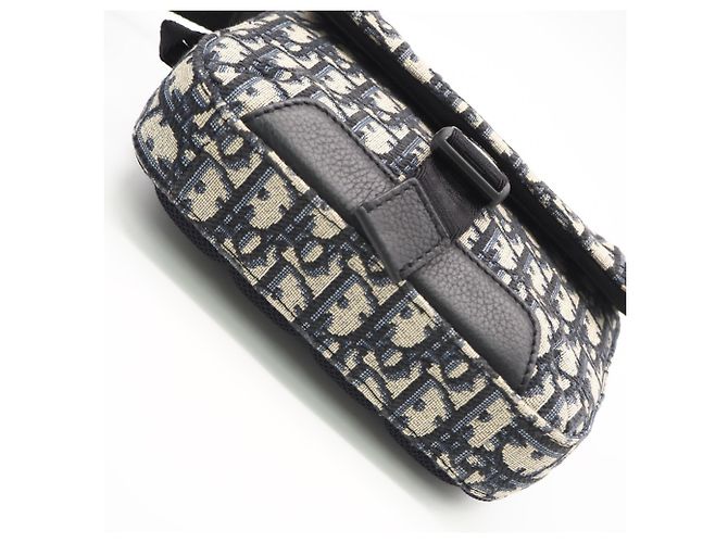 Borsa a tracolla Explorer in jacquard Oblique Christian Dior Beige Blu navy - vista 6