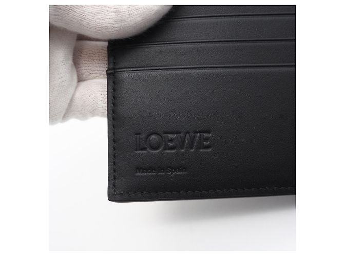 Loewe Soft Grain Calf Bifold Wallet Brown Black - view 13