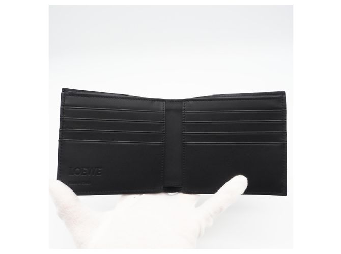 Loewe Soft Grain Calf Bifold Wallet Brown Black - view 9