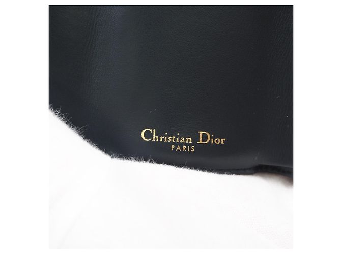 Cartera Compacta Christian Dior Oblique Jacquard Saddle Beige Azul marino - vista 12
