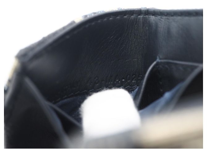 Cartera Compacta Christian Dior Oblique Jacquard Saddle Beige Azul marino - vista 13