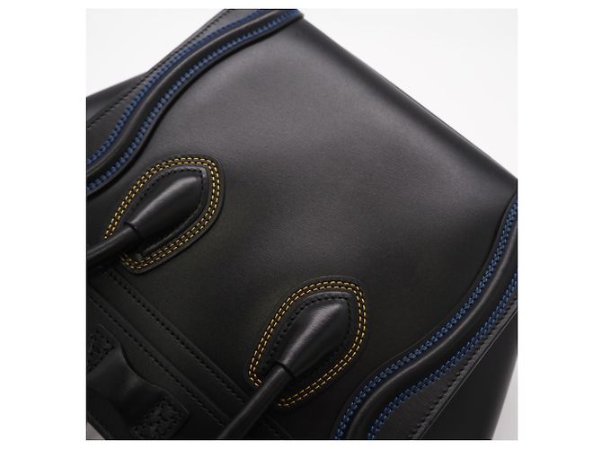 Céline Borsa a mano Nano Shopper Luggage CELINE Nero Multicolore - vista 3
