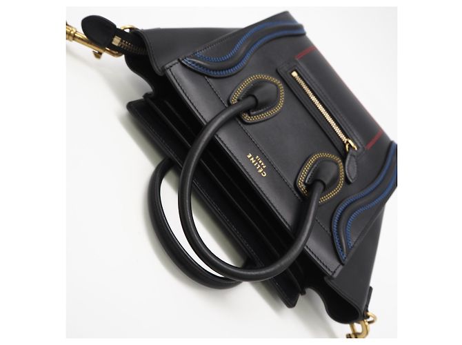 Céline Borsa a mano Nano Shopper Luggage CELINE Nero Multicolore - vista 8
