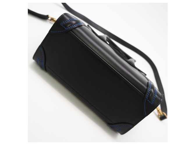 Céline Borsa a mano Nano Shopper Luggage CELINE Nero Multicolore - vista 9