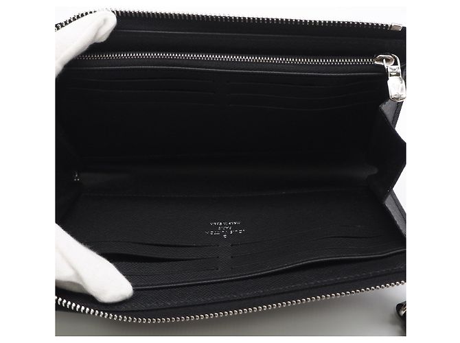 Portafoglio lungo Louis Vuitton Taiga Zippy Dragonne Noir Nero - vista 10