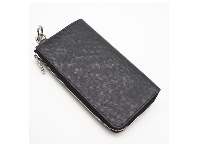 Portafoglio lungo Louis Vuitton Taiga Zippy Dragonne Noir Nero - vista 2