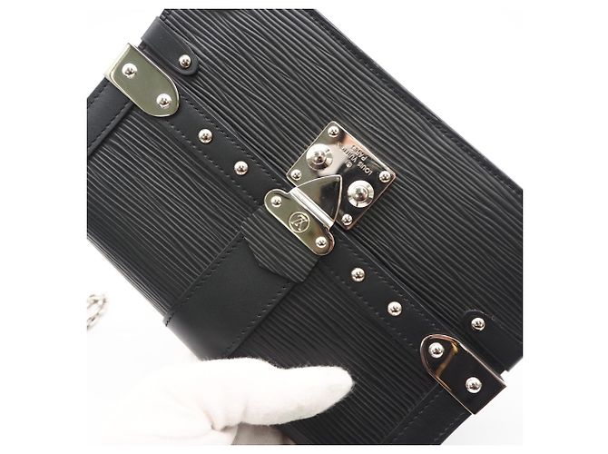 Borsa a Spalla Portefeuille Trunk Epi Louis Vuitton Nero - vista 4