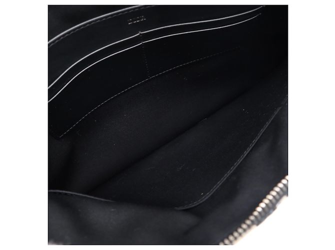 Pochette Clutch Christian Dior Oblique Jacquard A4 Beige Blu navy - vista 13