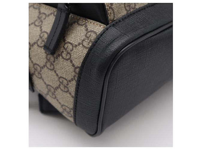 Kleiner Rucksack Gucci GG Supreme Canvas Braun - Ansicht 11