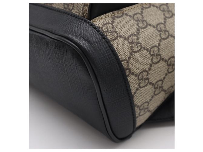 Kleiner Rucksack Gucci GG Supreme Canvas Braun - Ansicht 12