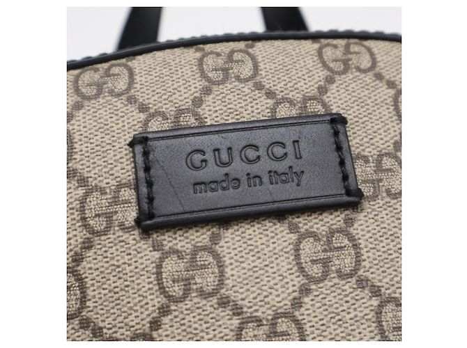 Kleiner Rucksack Gucci GG Supreme Canvas Braun - Ansicht 13