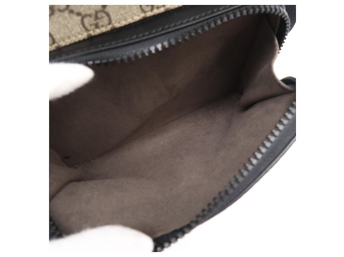 Kleiner Rucksack Gucci GG Supreme Canvas Braun - Ansicht 18