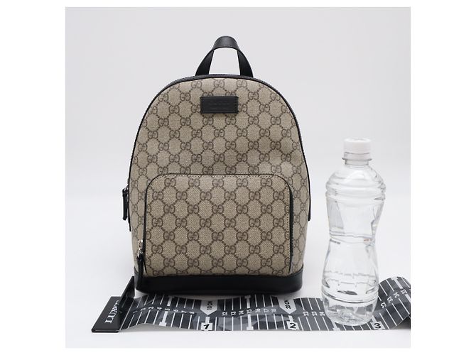 Kleiner Rucksack Gucci GG Supreme Canvas Braun - Ansicht 3