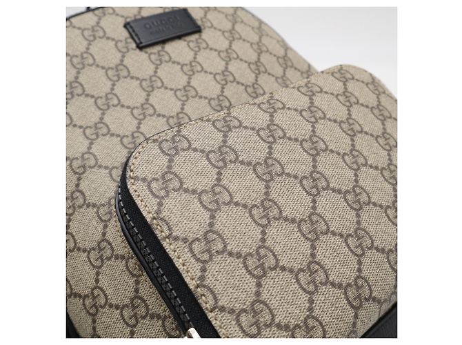 Kleiner Rucksack Gucci GG Supreme Canvas Braun - Ansicht 4