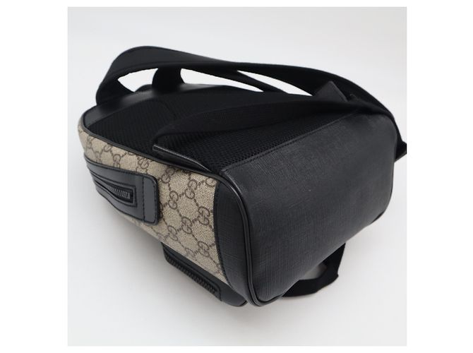 Kleiner Rucksack Gucci GG Supreme Canvas Braun - Ansicht 6