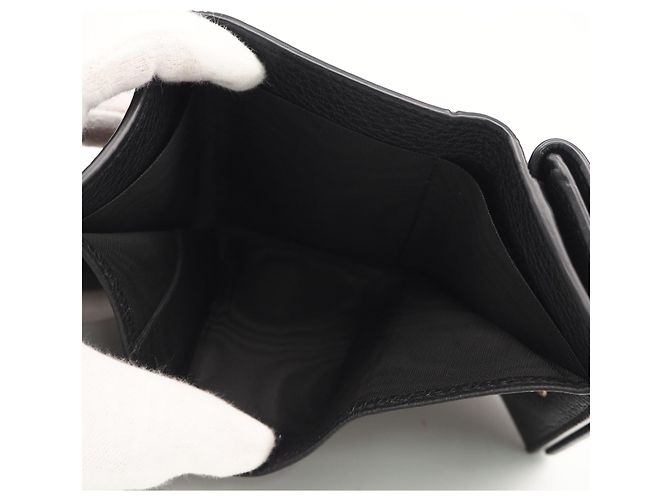 Portafoglio compatto in pelle con logo Gucci Nero - vista 11