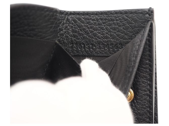 Portafoglio compatto in pelle con logo Gucci Nero - vista 12