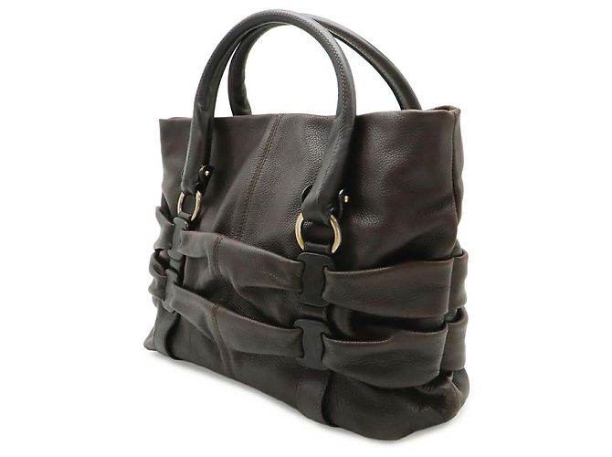 Borsa a mano Vara Drape Salvatore Ferragamo Marrone scuro - vista 3