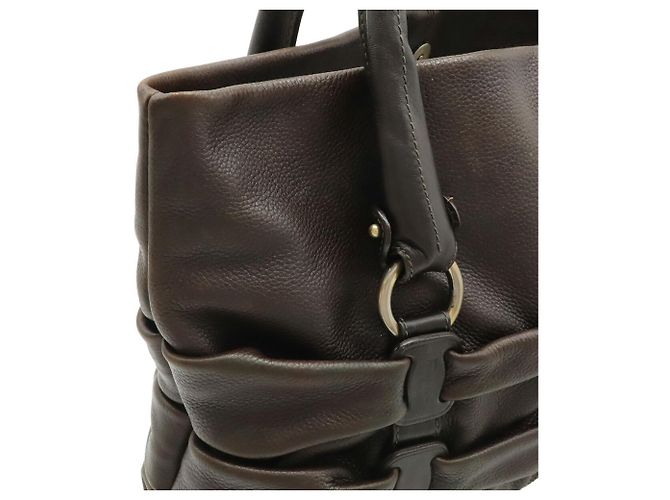 Borsa a mano Vara Drape Salvatore Ferragamo Marrone scuro - vista 8